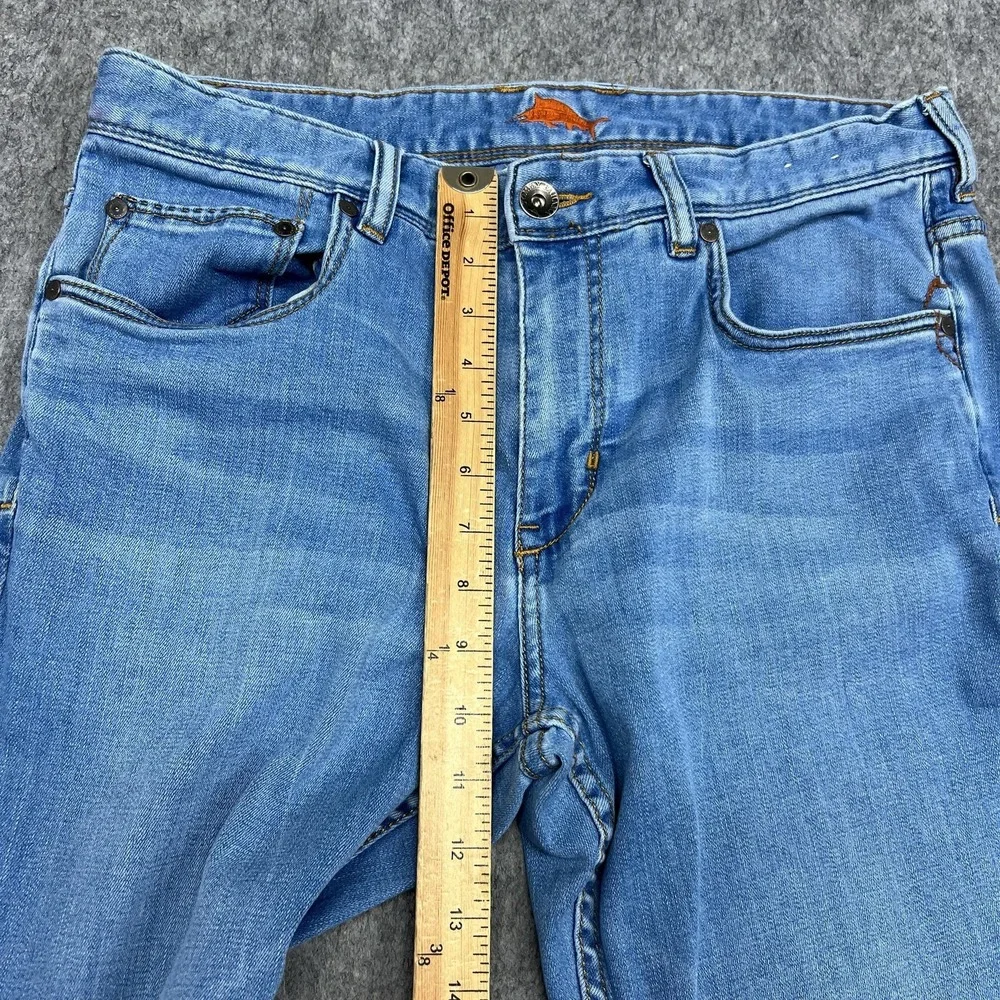 Tommy Bahama Jeans Mens 33x30 Blue Straight Stretch Denim Pants Medium Wash - Picture 13 of 16
